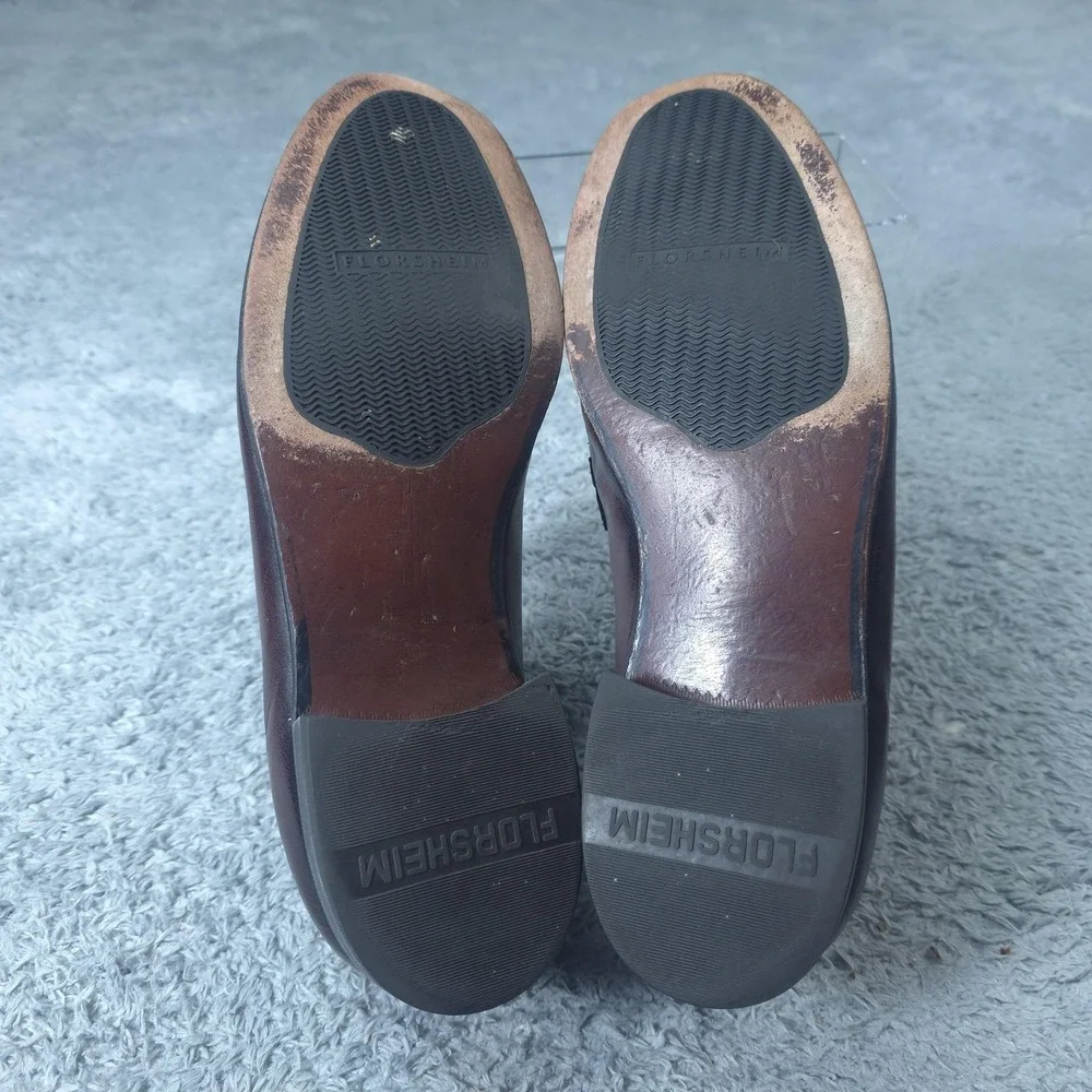 Florsheim Oxford Shoes Mens Size 9.5 Brown Leather Slip On Dress 18247-18